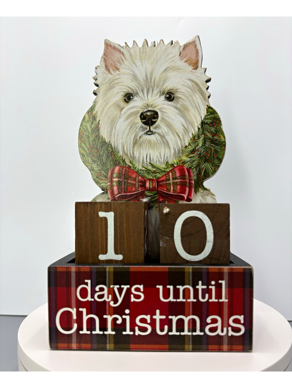 Hobby Lobby Dog Days Until Christmas Countdown Wood Block Decor Freestanding